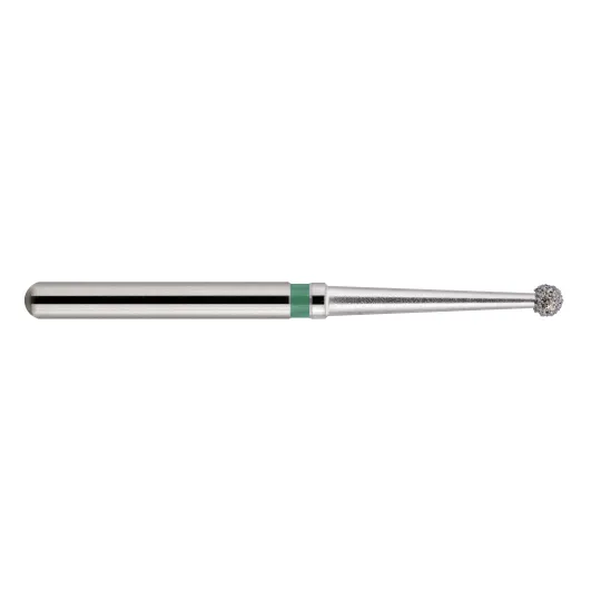 fraise diamantée CoolCut boule col long 697 (801L) gros grain bague verte C