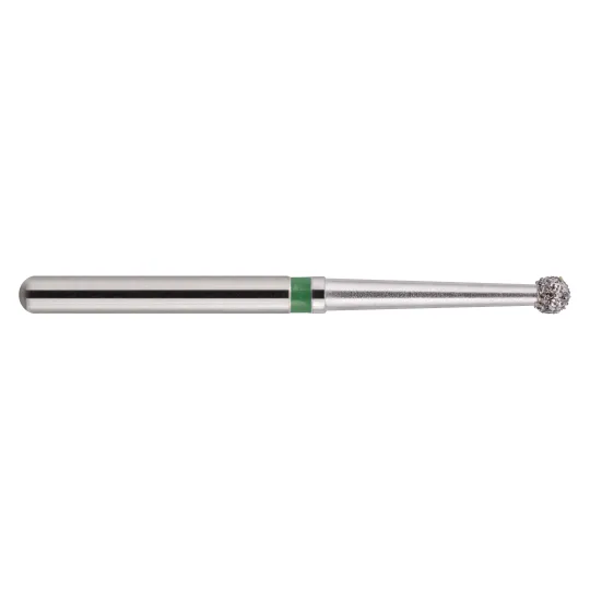 fraise diamantée CoolCut boule col long 697 (801L) gros grain bague verte C
