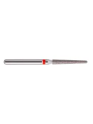 fraise diamantée CoolCut cône bout rond long 199-016F (850) grain fin bague rouge F