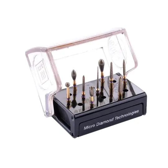 KIT 9 fraises Zirconit ajustement et calibration de la zircone (support + fraises)