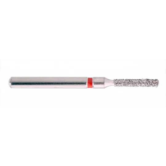 fraise diamantée CoolCut cylindre bout plat 110-012 (836) grain fin bague rouge F