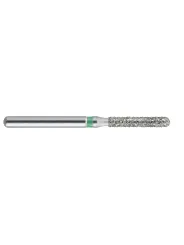 fraise diamantée CoolCut cylindre bout rond 141S-016 (881KS1) gros grain bague verte C