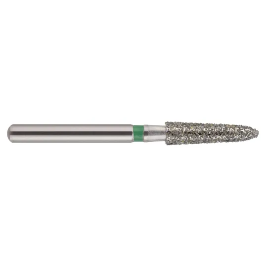 fraise diamantée CoolCut Cône ogival 298-021 (878K) gros grain bague verte C