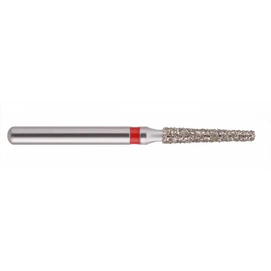 fraise diamantée CoolCut cône court bout plat 172-014F (847) grain fin bague rouge F