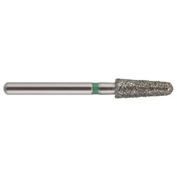 fraise diamantée CoolCut cône long bout rond 197-025C (855) gros grain bague verte C