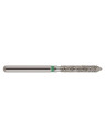 fraise diamantée CoolCut cylindre biseauté long 131-016C (886) gros grain bague verte C