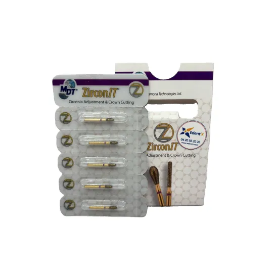 blister de 5 fraises dentaires diamantées à zircone ZIRCONIT Oeuf277-023
