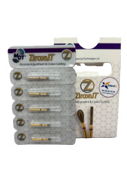 blister de 5 fraises dentaires diamantées à zircone ZIRCONIT Flamme courte 246-014