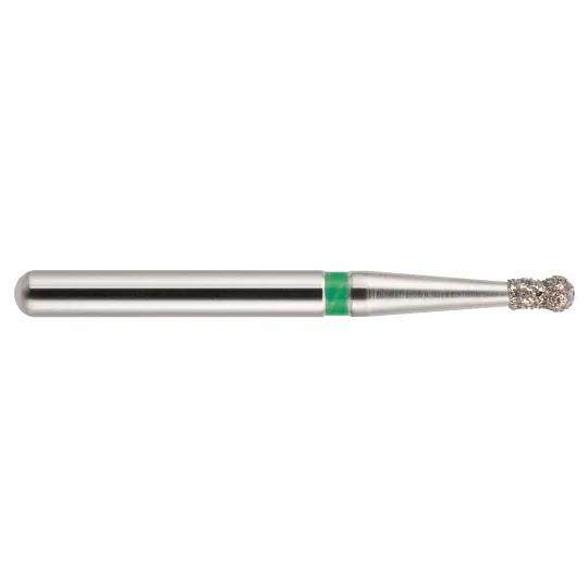 fraise diamantée CoolCut boule avec extension 002-012C (802) gros grain bague verte C