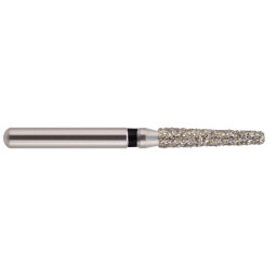 fraise diamantée COOLCUT Cône épaulement arrondi ISO 546S (847KR) diamètre 020 très gros grain XC (bague noire)
