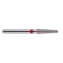 fraise diamantée COOLCUT Cône épaulement arrondi ISO 546S (847KR) diamètre 020 grain fin F (bague rouge)