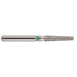 fraise diamantée COOLCUT Cône épaulement arrondi ISO 546S (847KR) diamètre 020 gros grain C (bague verte)