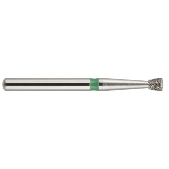 fraise diamantée CoolCut cône inversé 010-016C (802) gros grain bague verte C
