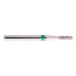 fraise diamantée CoolCut cylindre bout plat 109-010C (835) gros grain bague verte C