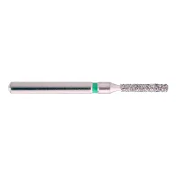 fraise diamantée CoolCut cylindre bout plat 110-012C (836) gros grain bague verte C