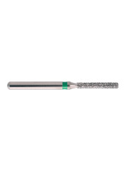 fraise diamantée CoolCut cylindre bout plat 111-012C (837) gros grain bague verte C