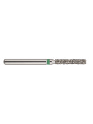 fraise diamantée CoolCut cylindre bout plat 111-014C (837) gros grain bague verte C