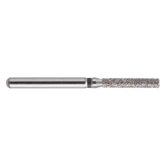 fraise diamantée CoolCut cylindre bout plat 111-014XC (837) gros grain bague noire XC