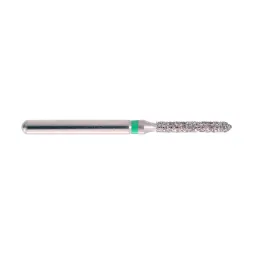 fraise diamantée CoolCut cylindre biseauté 130-014C (885) gros grain bague verte C