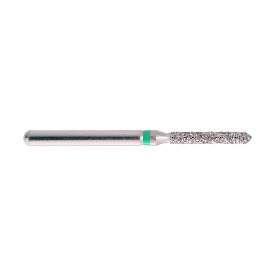 fraise diamantée CoolCut cylindre biseauté 130-014C (885) gros grain bague verte C