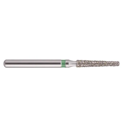 fraise diamantée CoolCut cône court bout plat 172-014C (847) gros grain bague verte C