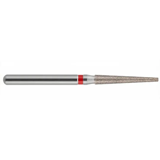 fraise diamantée CoolCut cône bout plat 173-014F (848) grain fin bague rouge F
