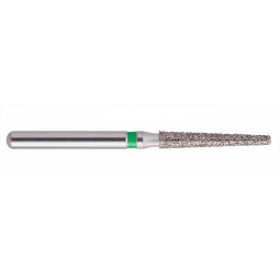 fraise diamantée CoolCut cône bout plat 173-014C (848) gros grain bague verte C
