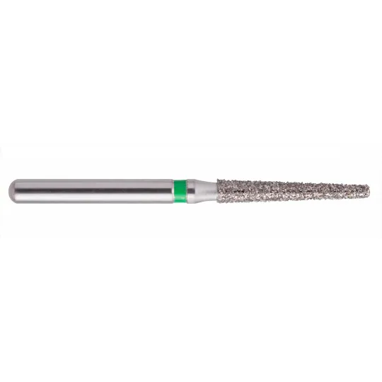 fraise diamantée CoolCut cône bout plat 173-014C (848) gros grain bague verte C