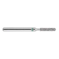fraise diamantée CoolCut cylindre bout arrondi 140-012C (880) gros grain bague verte C