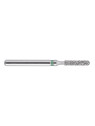 fraise diamantée CoolCut cylindre bout arrondi 140-012C (880) gros grain bague verte C