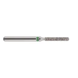 fraise diamantée CoolCut cylindre bout rond 141-012C (881KS1) gros grain bague verte C