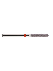 fraise diamantée CoolCut cylindre bout rond 141-012F (881KS1) grain fin bague rouge F