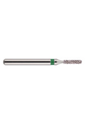 fraise diamantée CoolCut cylindre court bout rond 139-012C (838) gros grain bague verte C
