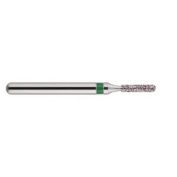 fraise diamantée CoolCut cylindre court bout rond 139-012C (838) gros grain bague verte C