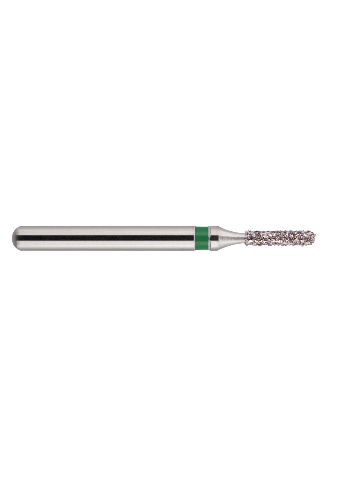 fraise diamantée CoolCut cylindre court bout rond 139-012C (838) gros grain bague verte C