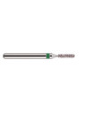 fraise diamantée CoolCut cylindre court bout rond 139-012C (838) gros grain bague verte C