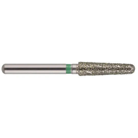fraise diamantée CoolCut cône bout rond 198-023SC (856) gros grain bague verte C