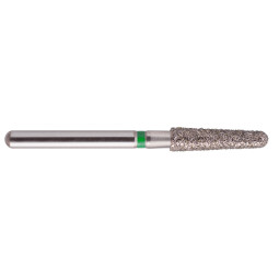 fraise diamantée CoolCut cône bout rond 198-022C (856) gros grain bague verte C