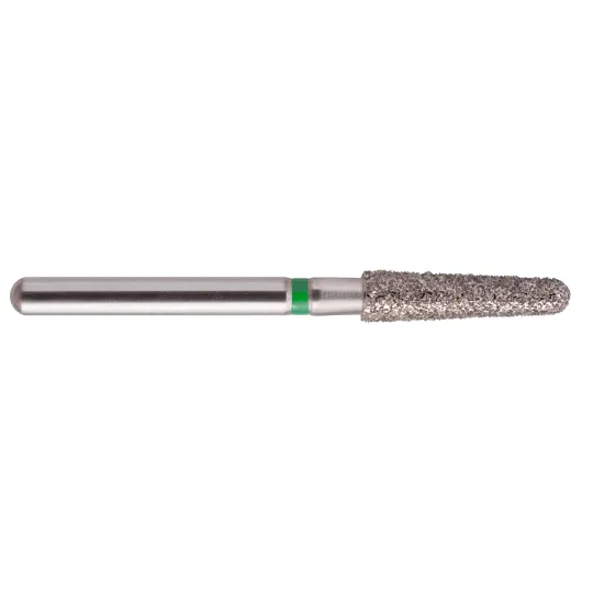 fraise diamantée CoolCut cône bout rond 198-022C (856) gros grain bague verte C