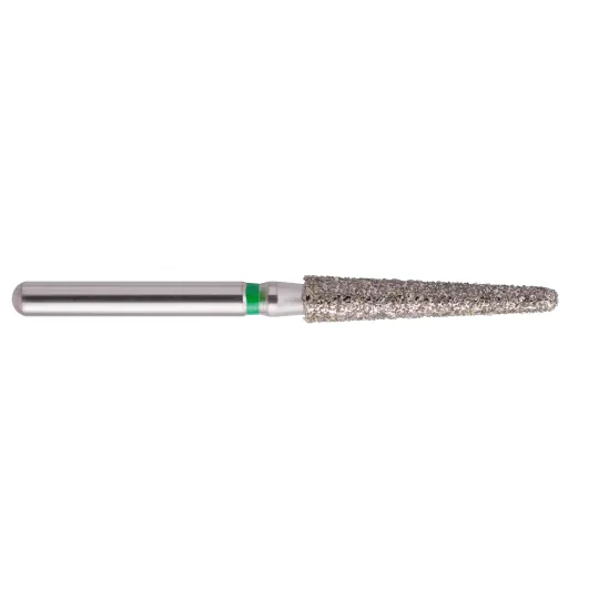 fraise diamantée CoolCut cône long bout rond 199-022C (850L) gros grain bague verte C