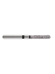 fraise diamantée CoolCut cylindre bout rond 141S-014XXC (881KS1) extra gros grain bague zébrée XXC