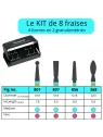 KIT 8 fraises à zircone Predator Zirconia (détails)