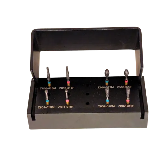 KIT 8 fraises à zircone Predator Zirconia (support + fraises)